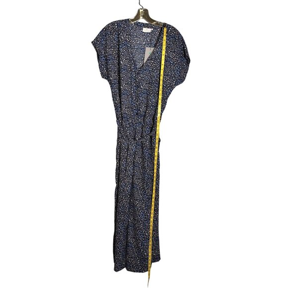 Kaffe floral Print Jumpsuit With Short Sleeves & Belted Waist Size UK 42 = US 14 - Picture 8 of 13